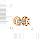 Кольцо из красного золота с фианитом