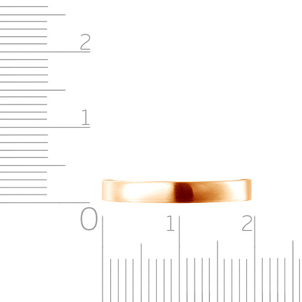 Кольцо обручальное из красного золота