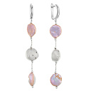 Серьги с английским замком из серебра с жемчугом