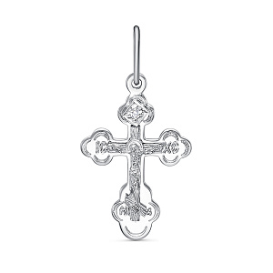 Крест из серебра с фианитом