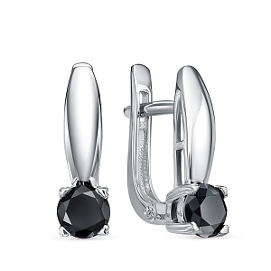 Серьги из белого золота с бриллиантами