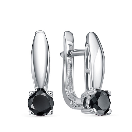 Серьги из белого золота с бриллиантами