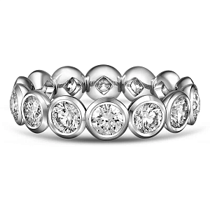 Кольцо из белого золота с бриллиантами