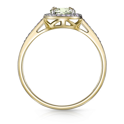 Кольцо из желтого золота с бриллиантами