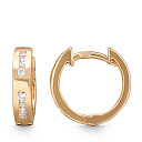 Серьги из красного золота с фианитом