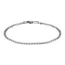 Браслет ручной работы из белого золота, плетение бисмарк