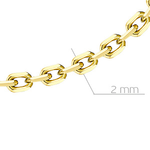 Браслет автомат из желтого золота, плетение якорное