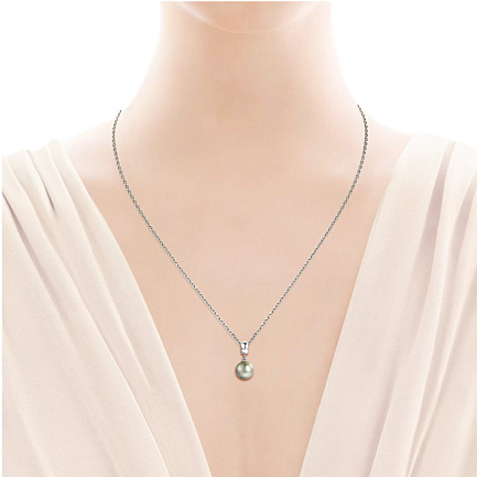 Подвеска из белого золота с жемчугом