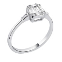 Кольцо из белого золота с бриллиантами