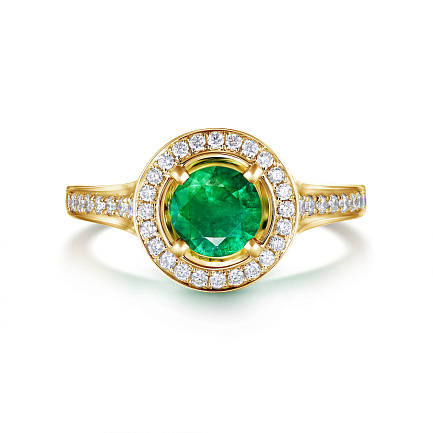 Кольцо из желтого золота с бриллиантами