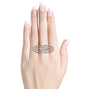 Кольцо из серебра с фианитом