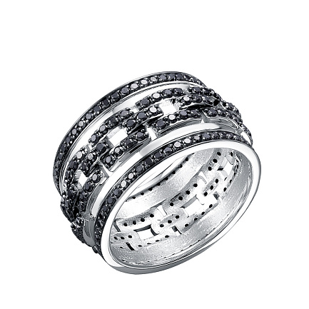 Кольцо из белого золота с бриллиантами