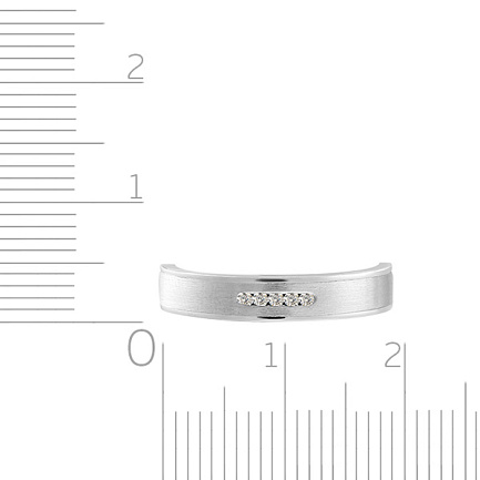 Кольцо обручальное из красного золота с бриллиантами