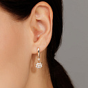 Серьги с английским замком из красного золота