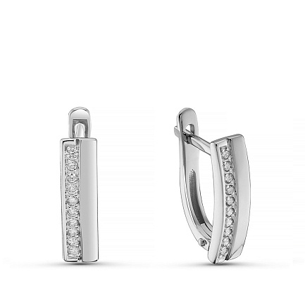 Серьги из белого золота