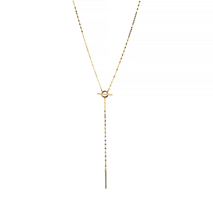 Колье из серебра с фианитом