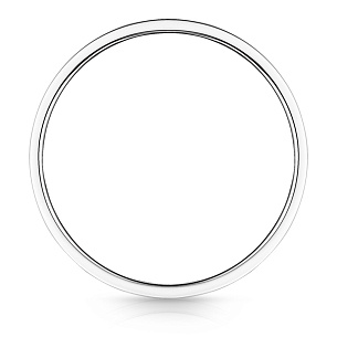 Кольцо обручальное гладкое из белого золота