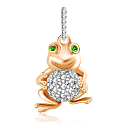 Подвеска из красного золота с фианитом