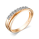 Кольцо из красного золота с бриллиантами