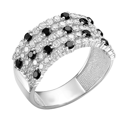 Кольцо из белого золота с бриллиантами