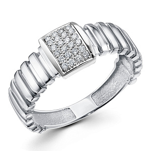 Кольцо из белого золота с бриллиантами