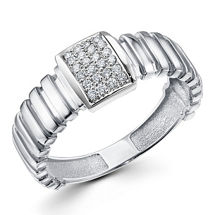 Кольцо из белого золота с бриллиантом