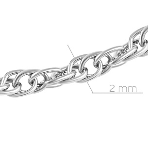 Браслет автомат из серебра, плетение кордовое