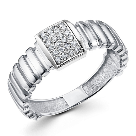 Кольцо из белого золота с бриллиантами