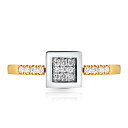 Кольцо из желтого золота с бриллиантами