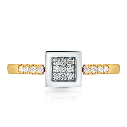 Кольцо из желтого золота с бриллиантами