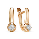 Серьги из красного золота с бриллиантами