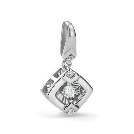 Подвеска из белого золота с бриллиантами