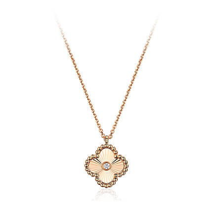 Колье из красного золота с фианитом