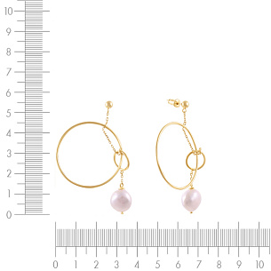 Пусеты из серебра с жемчугом