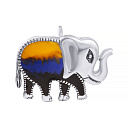 Брошь из серебра с эмалью