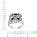 Кольцо из серебра с фианитом