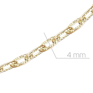 Цепь декоративная из желтого золота с бриллиантом