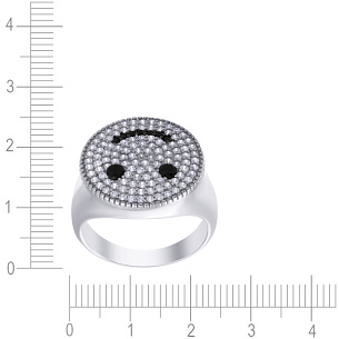 Кольцо из серебра с фианитом