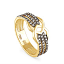 Кольцо из желтого золота с бриллиантами