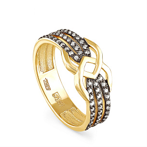 Кольцо из желтого золота с бриллиантом