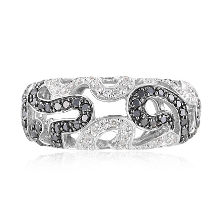 Кольцо из белого золота с бриллиантами