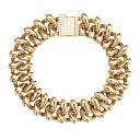 Браслет декоративный из серебра с позолотой