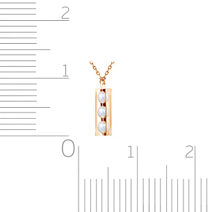 Колье из красного золота с жемчугом, плетение якорное