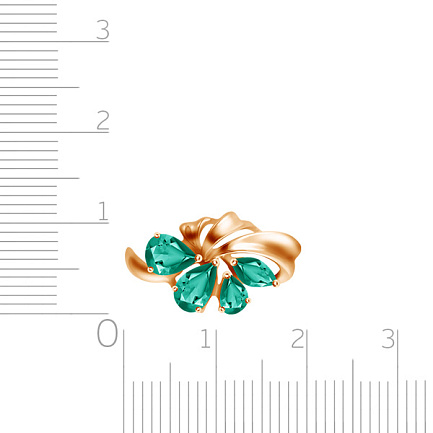 Кольцо из красного золота с агатом