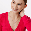 Колье из серебра с фианитом