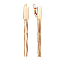 Серьги с английским замком из красного золота