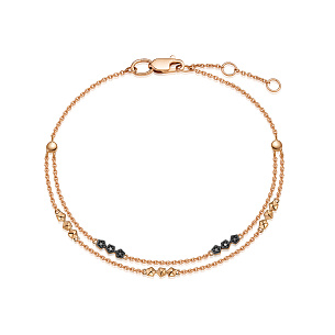 Браслет из красного золота с бриллиантом