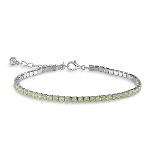 Браслет из серебра с цирконием