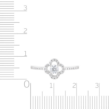 Кольцо из белого золота с бриллиантами