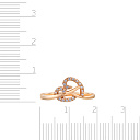 Кольцо из красного золота с фианитом